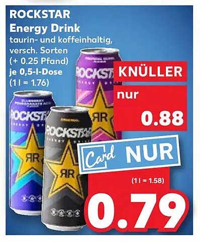 ROCKSTAR Energy Drink 0,5 l – Jetzt nur 0,79 € mit Kaufland-Card!