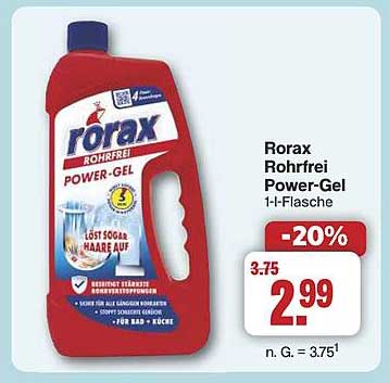 Rorax Rohrfrei Power-Gel 1-l-Flasche