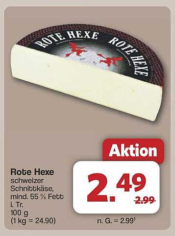 Rote Hexe Schweizer Schnittkäse, mind. 55 % Fett