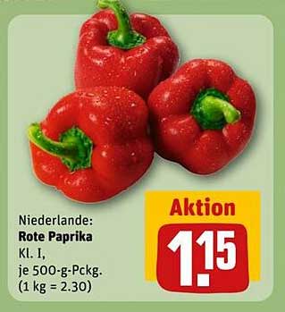 Rote Paprika Kl. I – Aktion zum Sparpreis