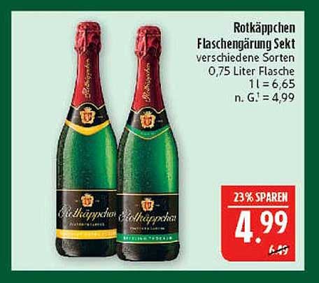 Rotkäppchen Flaschengärung Sekt verschiedene Sorten 0,75 Liter Flasche