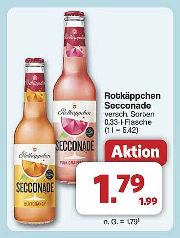 Rotkäppchen Secconade - verschiedene Sorten 0,33-l-Flasche