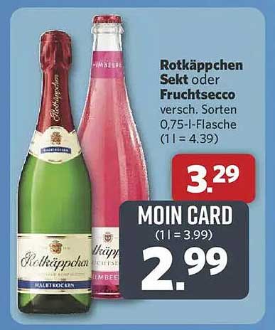 Rotkäppchen Sekt oder Fruchtsecco 0,75 l-Flasche - Moin Card Preis