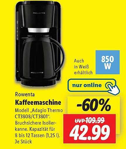 Rowenta Kaffeemaschine Modell "Adagio Thermo CT3808/CT3801"
