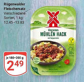 Rügenwalder Fleischersatz Veganes Mühlen Hack