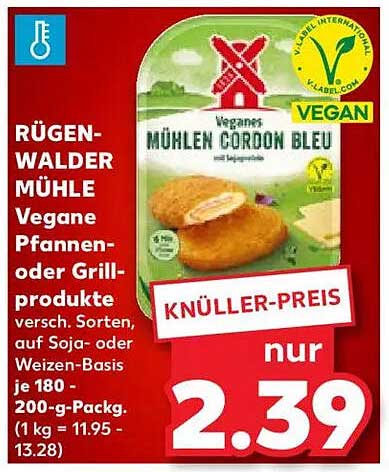 Rügenwalder Mühle Vegane Mühlen Cordon Bleu