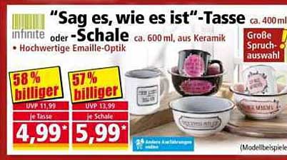 "Sag es, wie es ist"-Tasse oder -Schale