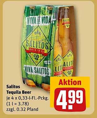Salitos Tequila Beer 4er-Pack (0,33 l Flaschen)