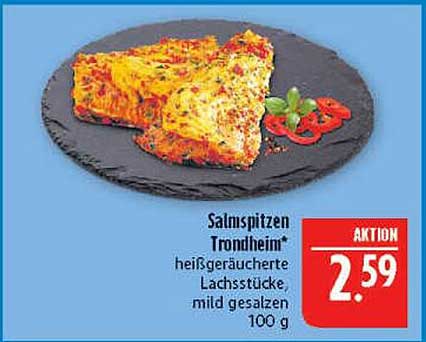 Salms Spitzen Trondheim - heißgeräucherte Lachsstücke, mild gesalzen, 100 g