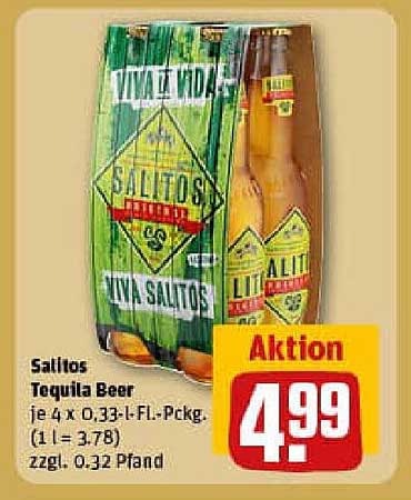 Saltos Tequila Beer 4er Pack (je 0,33 l)