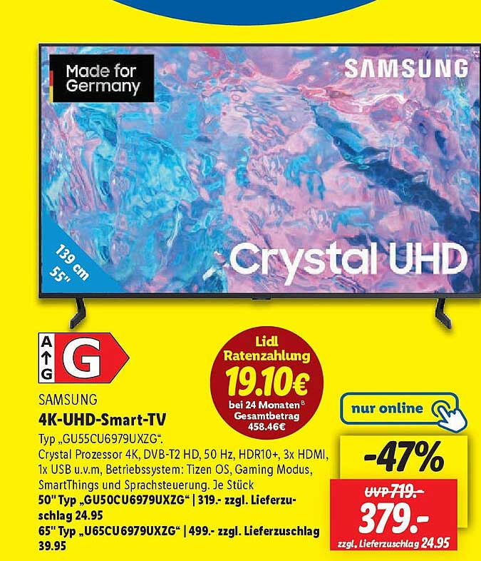 Samsung 4K-UHD-Smart-TV 139 cm (55 Zoll) zum unschlagbaren Preis