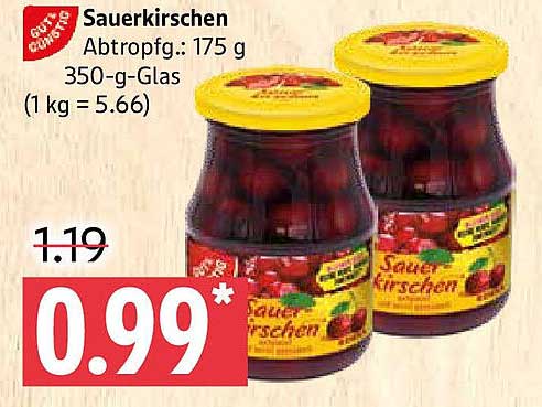 Sauerkirschen 350 g-Glas