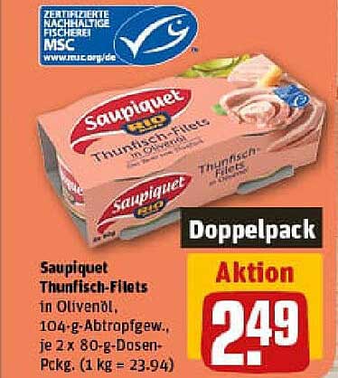 Saupiquet Thunfisch-Filets in Olivenöl Doppelpack