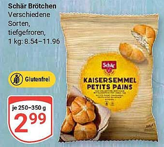 Schär Brötchen - Kaiserbrötchen, glutenfrei, tiefgefroren