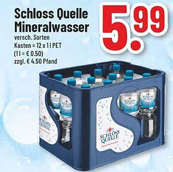 Schloss Quelle Mineralwasser 12 x 1,1l PET