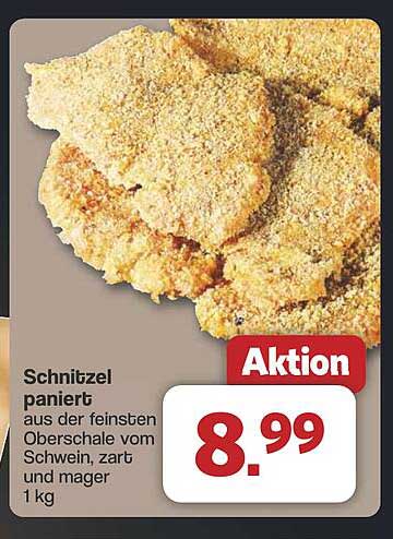 Schnitzel paniert aus der feinsten Oberschale vom Schwein