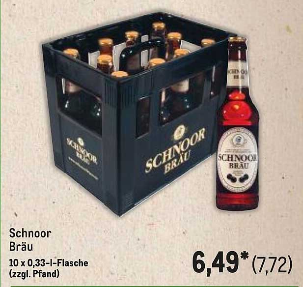 Schnoor Bräu 10 x 0,33-l-Flasche (zzgl. Pfand)
