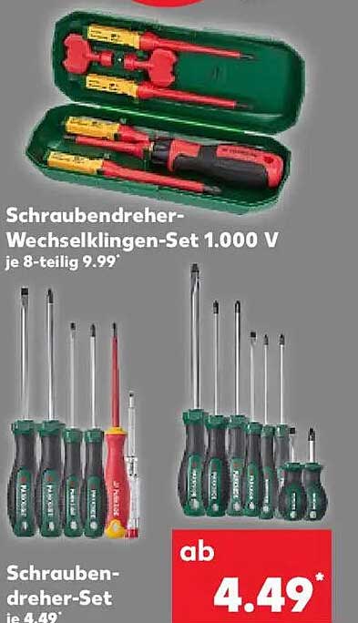 Schraubendreher-Wechselklingen-Set 1.000 V