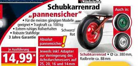 Schubkarrenrad "pannensicher"