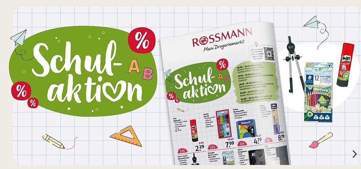 Schul-Aktion bei Rossmann: Tolle Angebote für den Schulstart