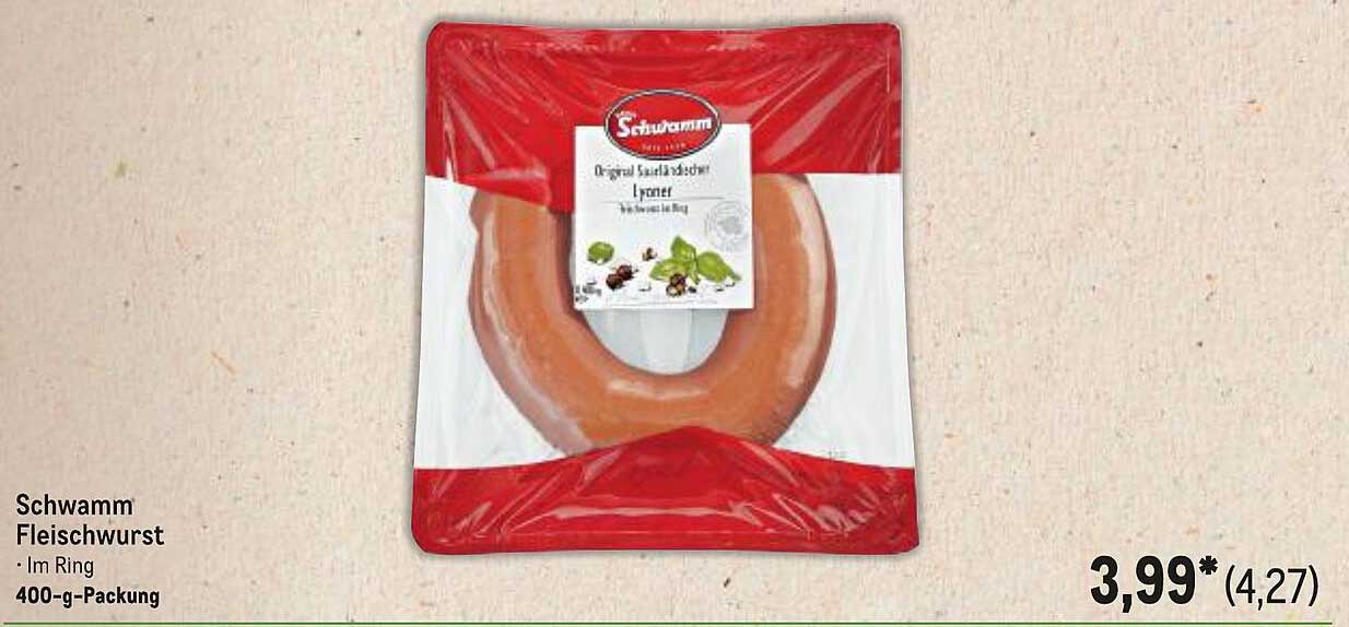 Schwamm Fleischwurst - Im Ring - 400-g-Packung