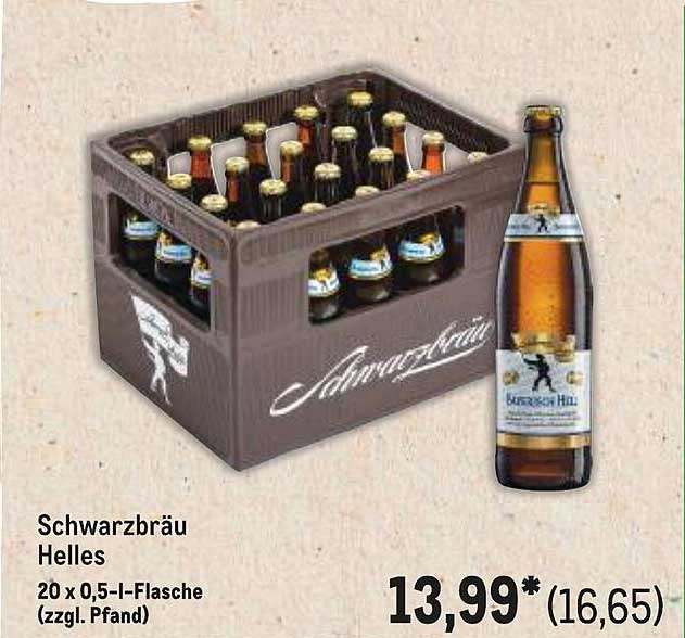 Schwarzbräu Helles 20 x 0,5 l-Flasche (zzgl. Pfand)