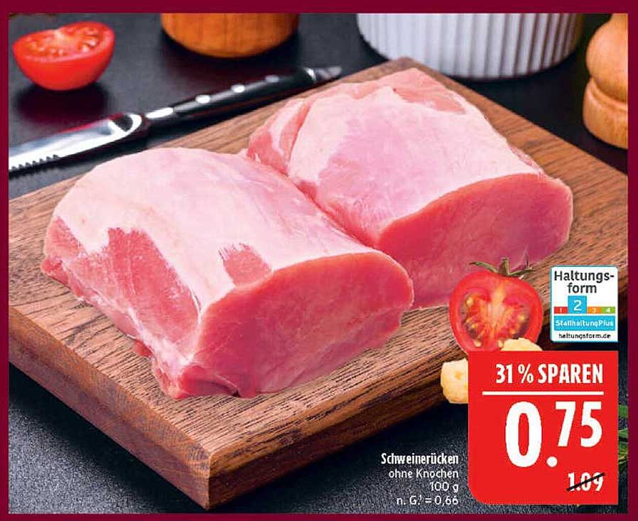 Schweinerücken ohne Knochen - jetzt sparen!