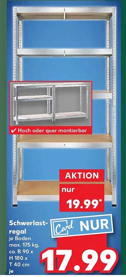 Schwerlast-Regal - Aktion nur 17,99 €