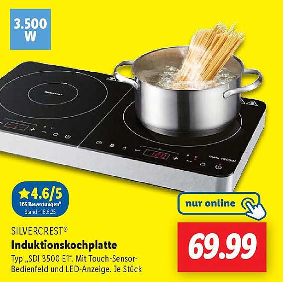 Silvercrest® Induktionskochplatte Typ „SDI 3500 E1“