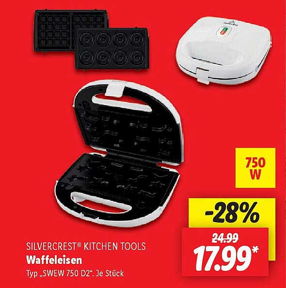 SILVERCREST® KITCHEN TOOLS Waffeleisen Typ „SWEW 750 D2“