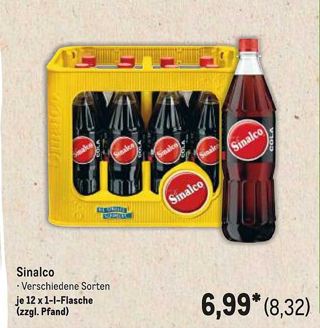 Sinalco – Verschiedene Sorten 12 x 1 l-Flasche (zzgl. Pfand)
