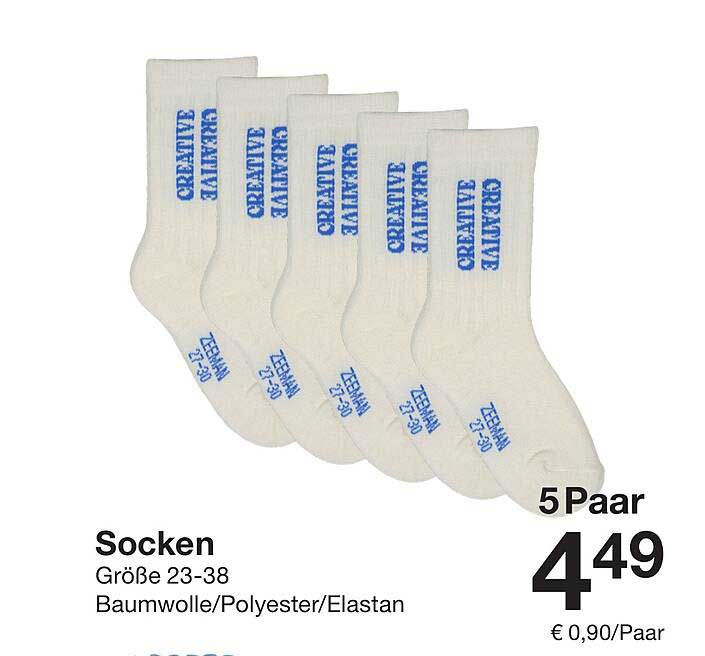 Socken 5 Paar für nur 4,49 €
