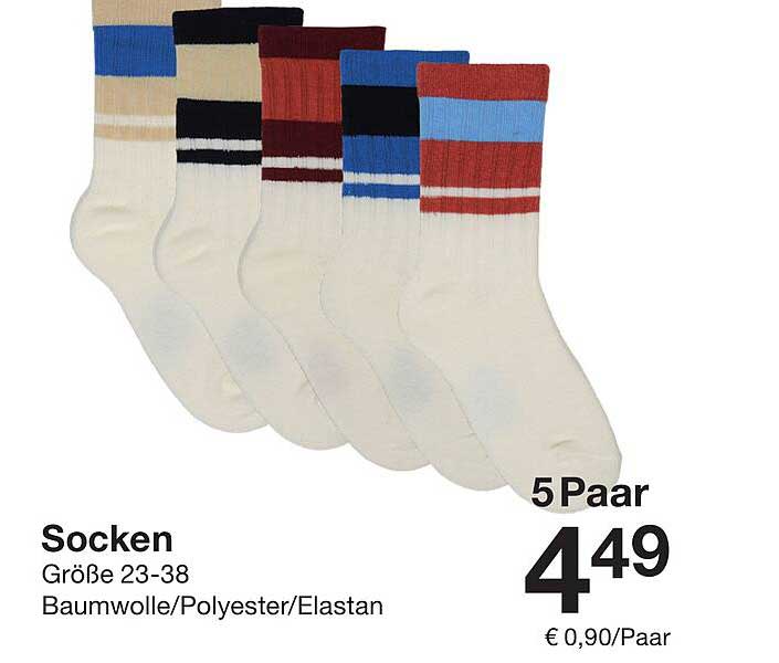 Socken 5 Paar für nur 4,49€