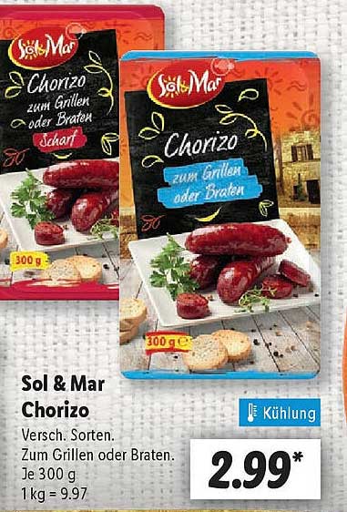 Sol & Mar Chorizo - zum Grillen oder Braten
