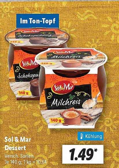 Sol & Mar Dessert - Verschiedene Sorten
