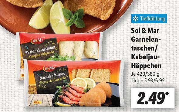 Sol & Mar Garnelentaschen / Kabeljau-Häppchen