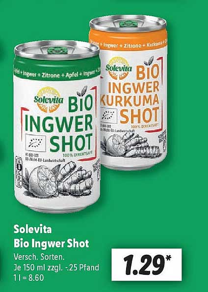 Solevita Bio Ingwer Shot