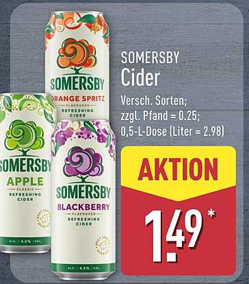 SOMERSBY Cider - Verschiedene Sorten