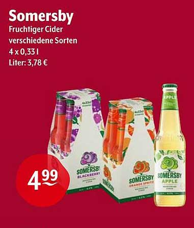 Somersby Fruchtiger Cider 4er-Pack in verschiedenen Sorten