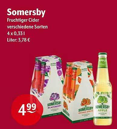 Somersby Fruchtiger Cider verschiedene Sorten