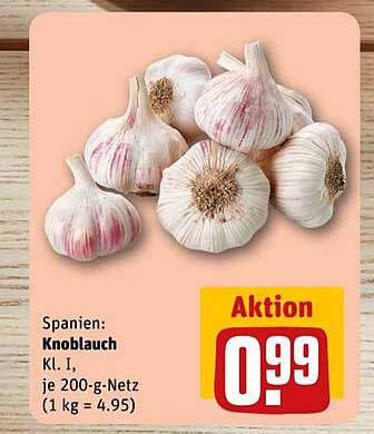 Spanien: Knoblauch Kl. I, je 200-g-Netz