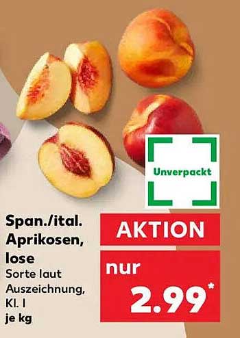 Spanische/italienische Aprikosen, lose