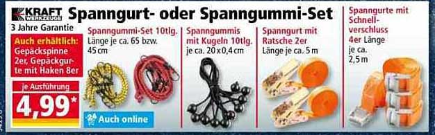 Spanngurt- oder Spanngummi-Set 10-tlg.