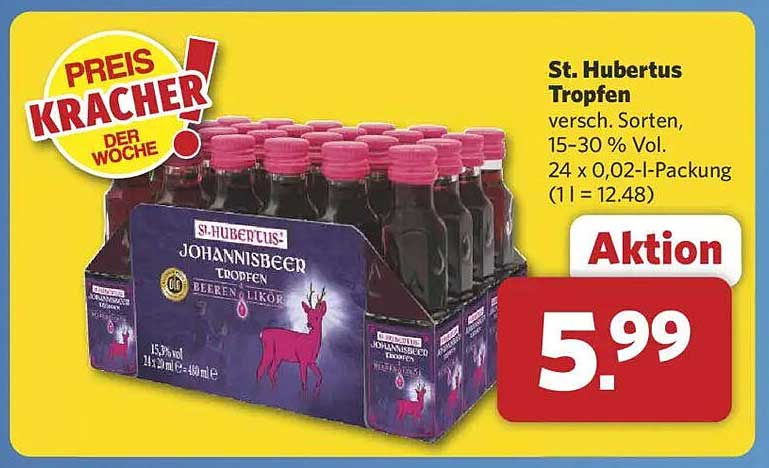 St. Hubertus Tropfen 24 x 0,02 l – Beerenlikör