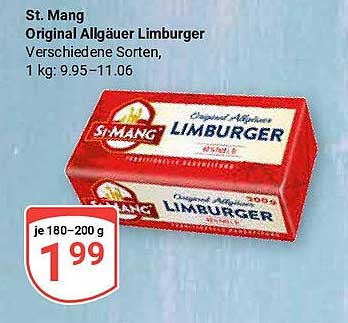 St. Mang Original Allgäuer Limburger 180-200 g