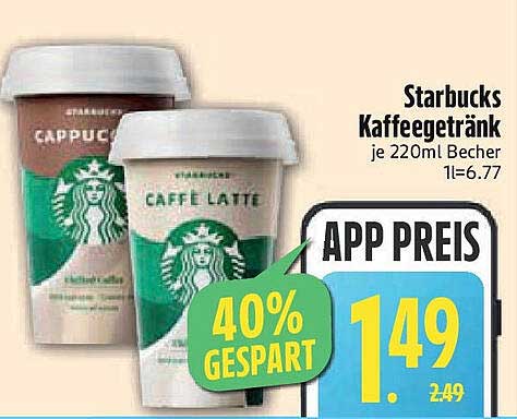 Starbucks Kaffeegetränk je 220ml Becher