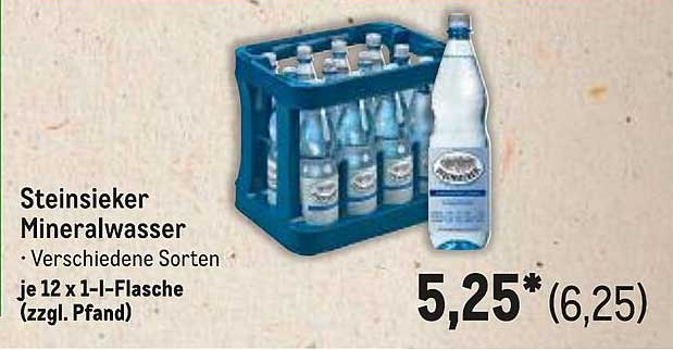Steinsieker Mineralwasser – verschiedene Sorten im Angebot