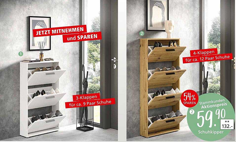 Stylischer Schuhkipper mit 3 oder 4 Klappen – Ihre praktische Lösung für Schuhaufbewahrung