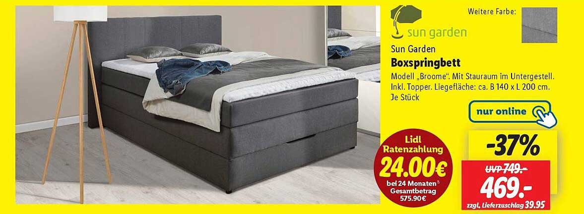 Sun Garden Boxspringbett Modell 'Broome'