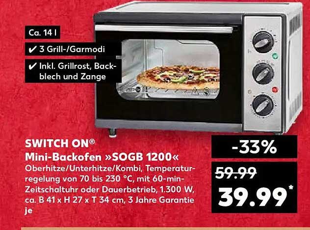 SWITCH ON® Mini-Backofen »SOGB 1200«